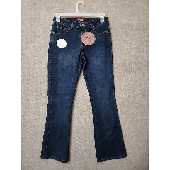 Lee Riveted Ultimate 5 Bootcut Jeans Womens 10 Blue Dark Wash Stretch NEW - Picture 1 of 10